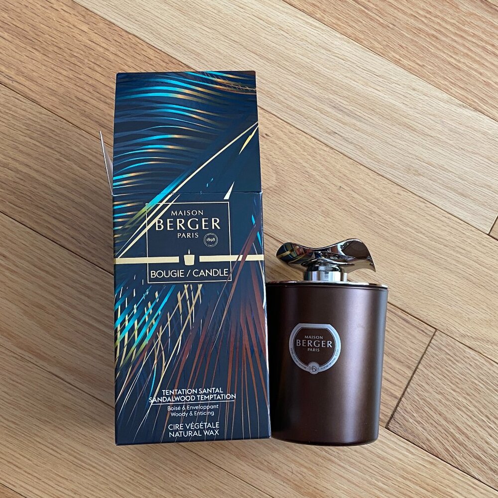 NEW Aromatic candle Maison Berger TEMPTATION SANDALWOOD 240g